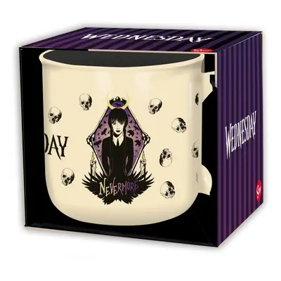 Taza desayuno de cerámica de 400 ml de Wednesday en caja de regalo