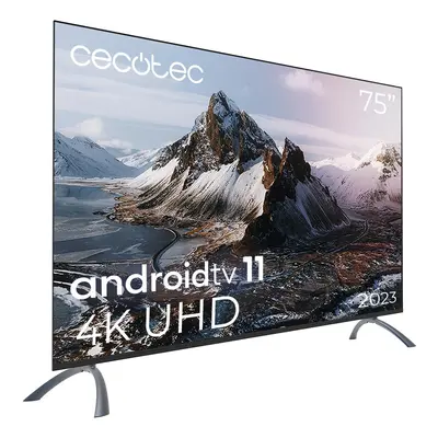 Cecotec Televisor LED 75" Smart TV A3 Series ALU30075S, 4K UHD, Android Tv11, Frameless, Asisten