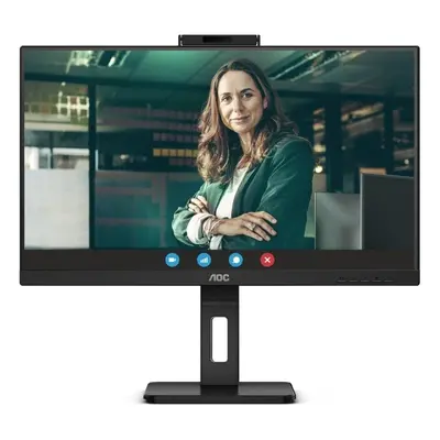 Monitor profesional aoc 24p3cw 23.8'/ full hd/ webcam/ multimedia/ negro