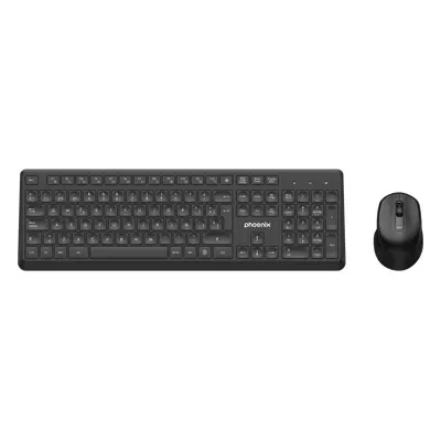 Phoenix combo teclado + ratón inalámbrico con receptor usb 1600dpi