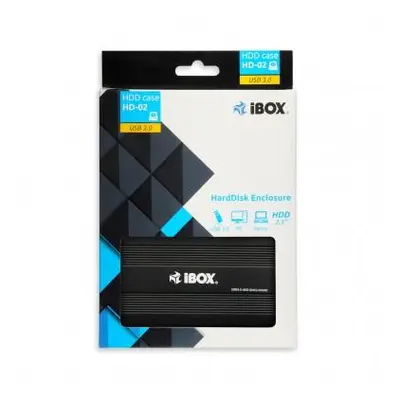 iBox HD-02 Caja de disco duro (HDD) Negro 2.5"