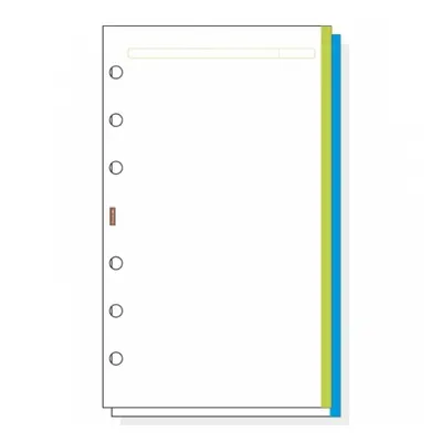 RECAMBIO AGENDA LISO BANDA COLORES BLANCO R445 400 91X152X4 MM FINOCAM