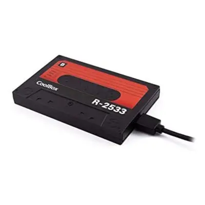 CoolBox SlimChase R-2533 Carcasa de disco duro/SSD Negro, Rojo 2.5"