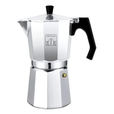 Cecotec Cafetera Italiana de Aluminio Mokclassic 300 Shiny. Para toda cocina, 3 Tazas de café, J