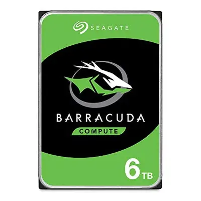 Seagate BarraCuda, 6TB, Disco duro interno, HDD, 3,5", SATA 6 Gb/s, 5400 r.p.m., caché de 256 MB