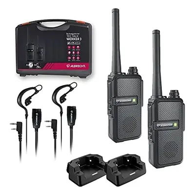 Albrecht Tectalk Worker 3 2 29825 PMR - Juego de 2 radios manuales, Color Negro