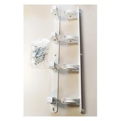 NO DISPONIBLE 77391 TENDEDERO DE Pared Basic C/4 POLEAS Blanco 47x5x5cm, Multicolor, Estandar