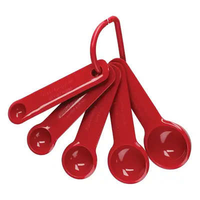 KitchenAid, Cucharas Medidoras, Juego de 5 cucharas Nido Aptas para Lavavajillas, Rojo Imperio