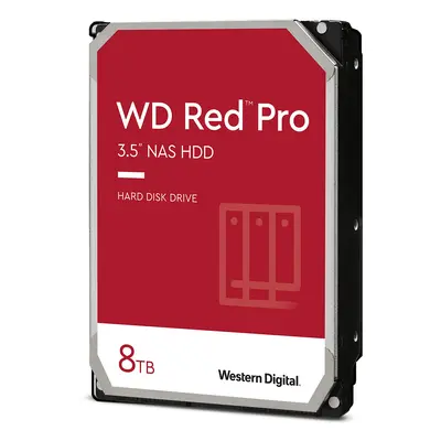 WD Red Pro NAS de 3,5" y 8 TB Disco Duro Interno - Clase de 7200 r. p. m., SATA de 6 GB/s, CMR y