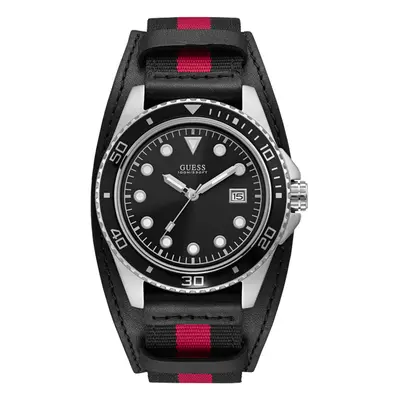 GUESS Reloj Analógico para Hombre de Cuarzo con Correa en Cuero W1051G1