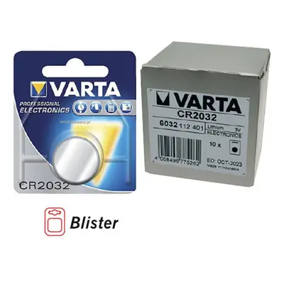 Pila Litio CR2032 VARTA 3Vdc 250mAh (Precio 10 Pilas)