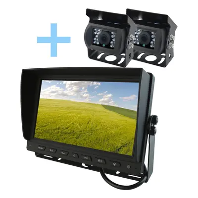 Kit de cámara trasera con monitor AHD de 9" Yatek + 2 cámaras 1080P de visión trasera para aparc