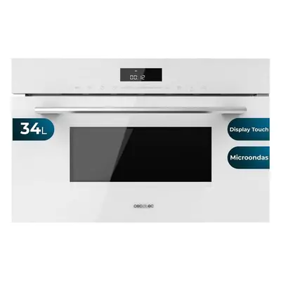 Cecotec Horno Microondas Integrable Bolero Hexa MW703800 Glass White. 1450W, 34L de Capacidad, F