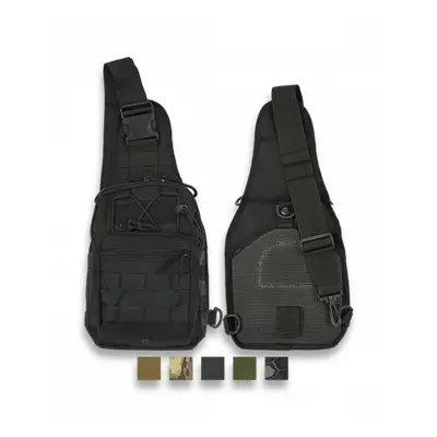 Mochila Barbaric de nylon 600D Negra con cremallera y capacidad para 4 litros