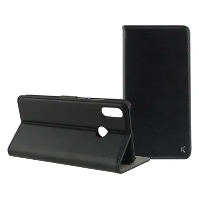 KSIX smart your tech Funda con Tapa para Xiaomi Note 6 Pro, Semirrígida, Standing, Negro