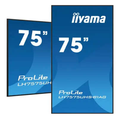 Monitor iiyama 75" (lh7575uhs-b1ag) 3840x2160 / 4k uhd / 24/7 / 500 cd/m / 8ms / dp / 3xhdmi / m