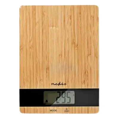 Nedis KASC600WD báscula de cocina Madera Encimera Rectángulo Báscula electrónica de cocina