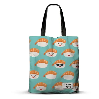 Oh My Pop! Nigiri-Bolsa de la Compra Shopping FAN, Turquesa, 33 x 40 cm