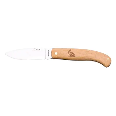 Navaja de bolsillo Joker Deantaño, motivo liebre, cachas de haya y hoja inox 420 de 8 cm, 60 gr,