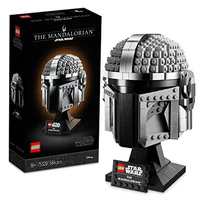 LEGO Star Wars Casco del Mandaloriano, Maqueta de Construcción Coleccionable, Decoración para Ca