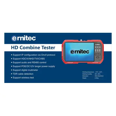 Ernitec 0070-24107-TESTER monitor de vigilancia Monitor de pruebas para circuito cerrado de tele