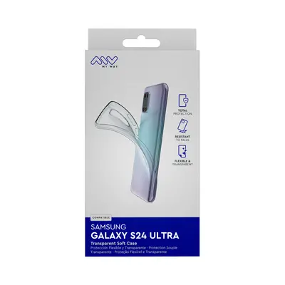 Myway funda compatible con samsung galaxy s24 ultra transparente