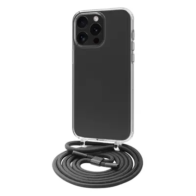 Muvit for change funda recycletek con colgante negro compatible con apple iphone 15 pro transpar