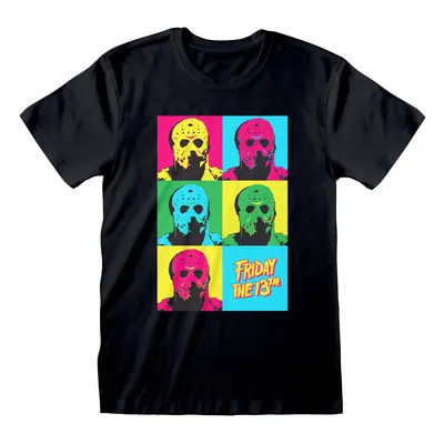 Friday the 13th - jason pop art (unisex black t-shirt) medium