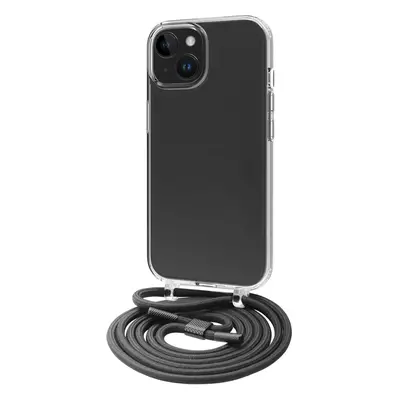 Muvit for change funda recycletek con colgante negro compatible con apple iphone 15 transparente