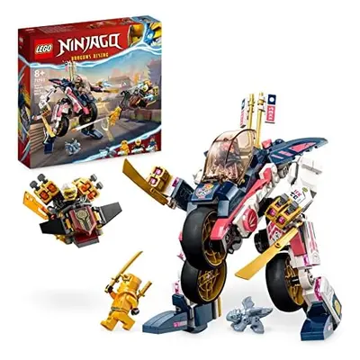 LEGO Ninjago Moto de Carreras Mecánica Transformer de Sora, Set 2in1, Figura de Acción Transform