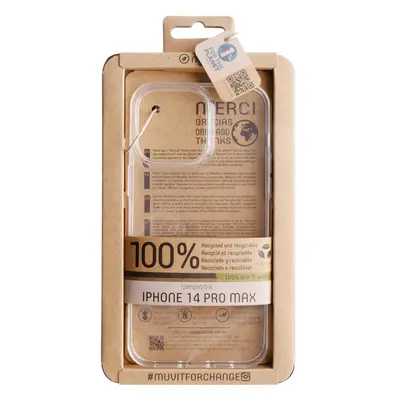 Muvit for change funda recycletek compatible con apple iphone 14 pro max transparente