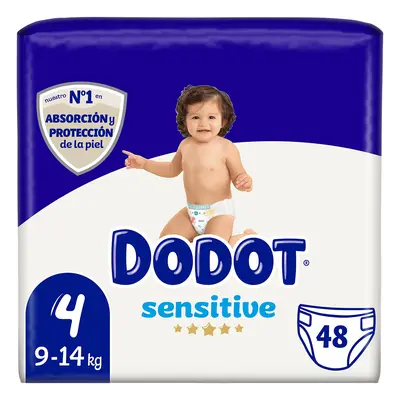 Dodot sensitive talla 4 pañales 9-14 kg 48 u