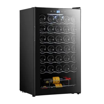 Cecotec GrandSommelier 34030 Nevera de vino Bajo encimera Negro 34 botella(s)