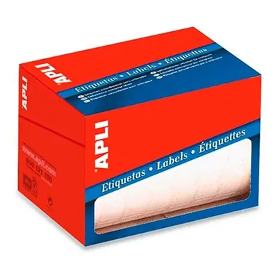 Apli rollo 2100 etiquetas 13x50mm para precios escritura manual cantos romos blanco