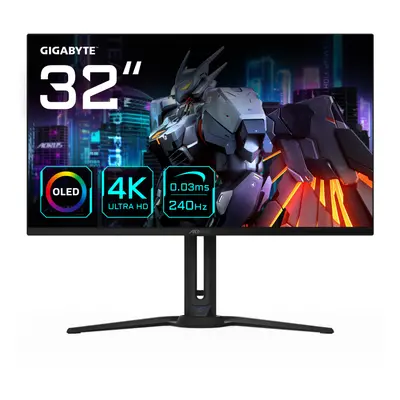 AORUS FO32U2 pantalla para PC 80 cm (31.5") 3840 x 2160 Pixeles 4K Ultra HD OLED Negro