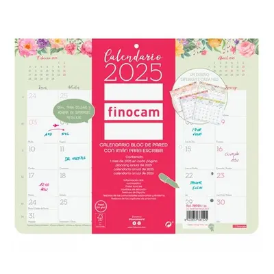 Finocam calendario bloc con imán para escribir 250x200mm design 2025