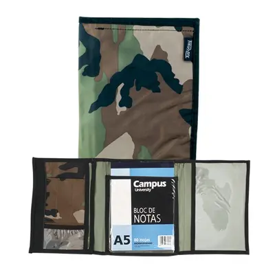 Agenda militar color camo Foraventure, tamaño 18 x 23 cm, 32316