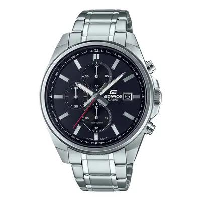 Reloj de pulsera CASIO Edifice - EFV-610D-1AVUEF correa color: Gris plata Dial Negro Hombre