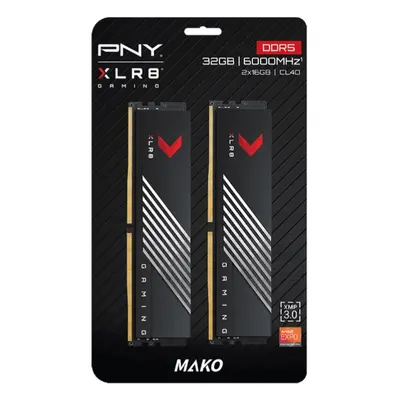 Pny xlr8 gaming mako ddr4 - 32gb kit (2x16gb) - 6000 mhz - pc5-48000 - 1.3v - xmp - cl40