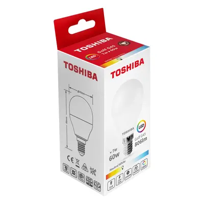 Bombilla led toshiba g45 e14 7w 4000k