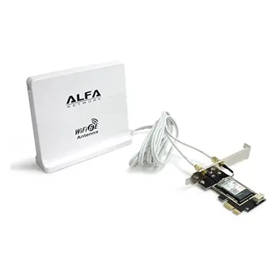 Alfa Network Alfa Wi-Fi 6E PCIe Tarjeta con Antena de Panel AIT-AX210-EZ
