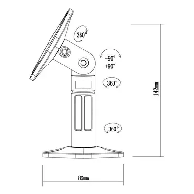 Newstar SPEAKER-W100BLACK - Soporte para altavoces, negro