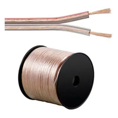Value Cable de altavoz, transparente, 100 m, 1,5 mm².