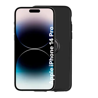 Jc funda trasera anillo imán negra / apple iphone 14 pro