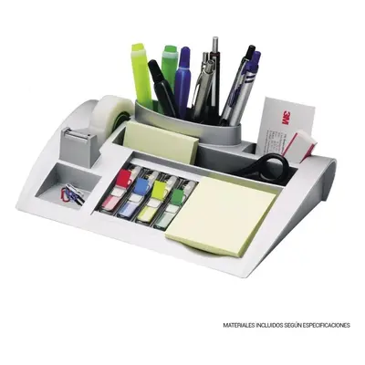Post-It Organizador de Escritorio - Incluye 1 Bloc de Notas, 100 Hojas por Bloc, 4 x 35 Marcadores Index y 1 Cinta Adhesiva Scot