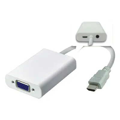 Microconnect HDMVGA2 adaptador de cable de vídeo 0,15 m HDMI VGA (D-Sub) Blanco