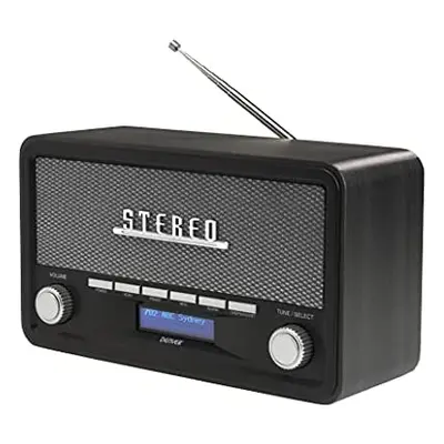 Radio Digital Denver DAB-18DARKGREY - Radio Analógica y Digital, Dab,FM. Bluetooth. Altavoces 4 