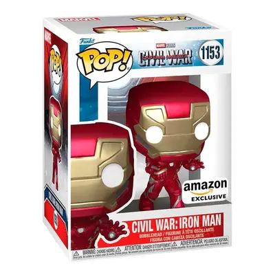 Funko Pop! Marvel: Civil War Construye una Escena - Iron Man - Captain America 3 - Exclusiva Amazon - Figura de Vinilo Coleccion