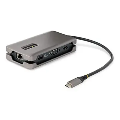 StarTech.com Adaptador Multipuertos USB-C - HDMI 4K a 60Hz VGA - Hub Ladrón USB de 3 Puertos - Power Delivery de Paso de 100W - 