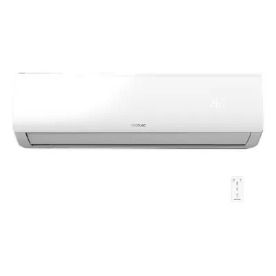 Aire acondicionado split de 24000 BTU con bomba de calor, mando a distancia y pantalla LED.